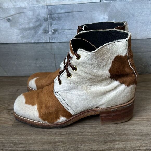Cowhide Heeled Boots - Picture 5 of 8